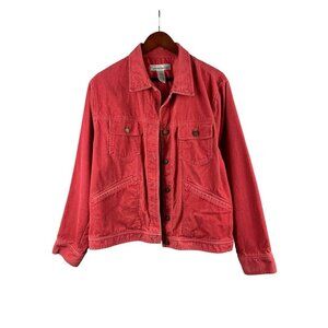 Jones New York Sport Womens 2X Pink Corduroy Jacket